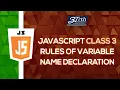 variable naming conventions in javascript - class 3