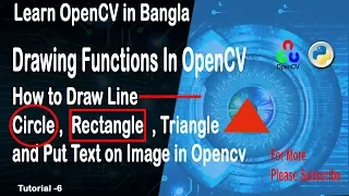 How draw Line Rectangle Circle Triangle and write text in openCV