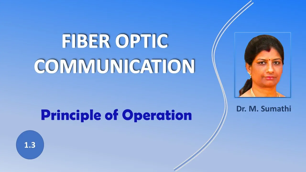 Fiber Optic Communication -1.3 Principle of Operation