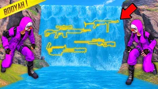 RETO: SOLO PODEMOS USAR EL LOOT QUE ESTA DETRÁS DE LA CASCADA 😰 FREE FIRE