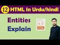 html tutorial for beginners in urdu hindi - html entities