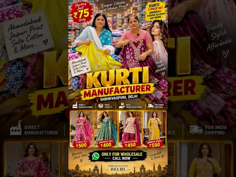 🔥₹75 से Designer Kurtis?😱Wholesale Business वालों के लिए ये Collection Miss मत करना
