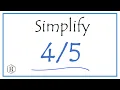How to Simplify the Fraction