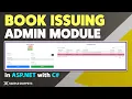 Book Issuing Admin Module E-Library Management System in ASP NET with C MS SQL Database