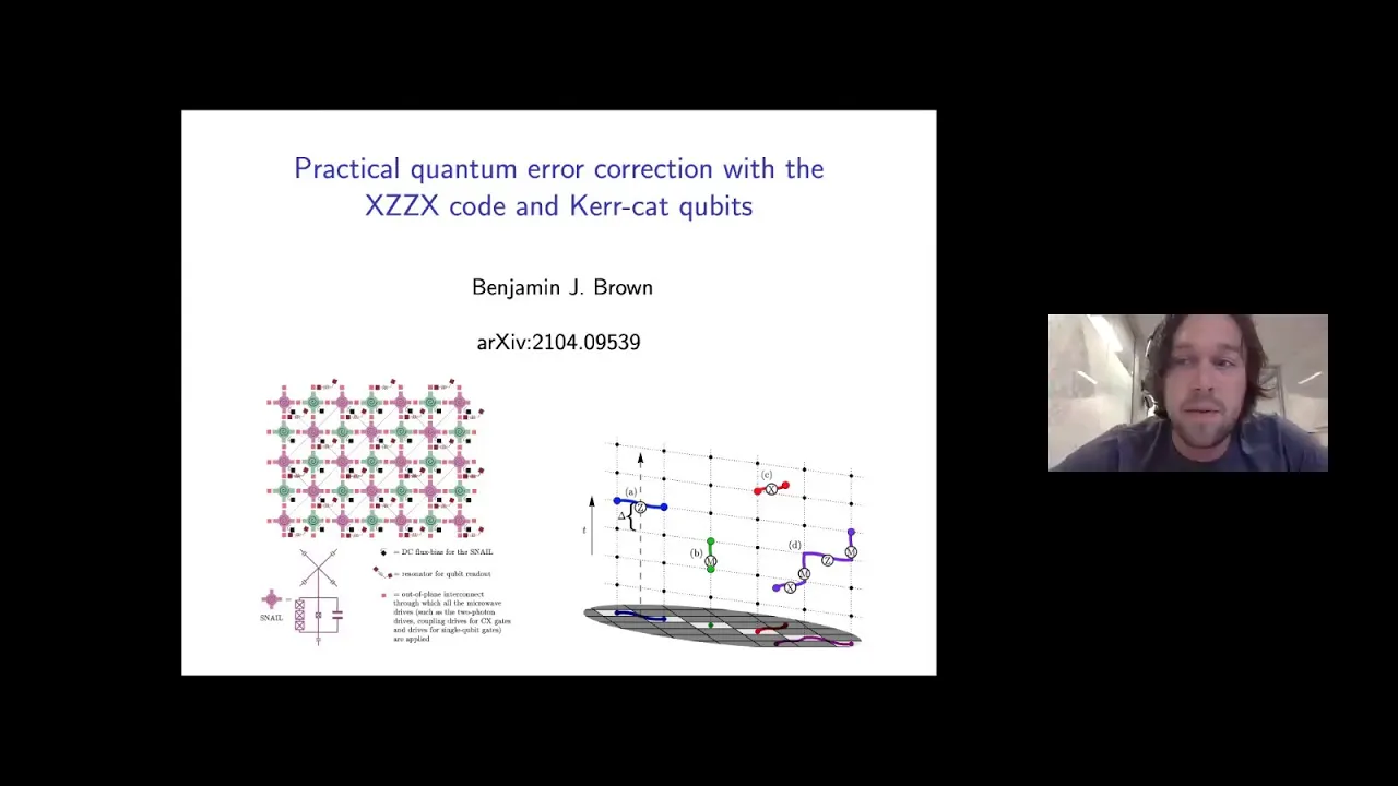 Practical quantum error correction with the XZZX code – Dr Ben Brown – Tech Talks @ Horizon