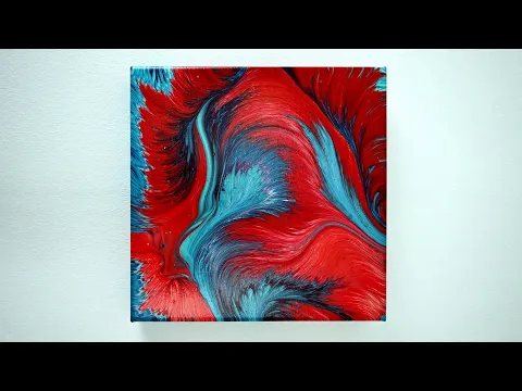 Download MP3 (949) DIRTY SPLIT CUP ~ Acrylic pouring with Turquoise and Red ~ Fluid art technique ~ Art Therapy