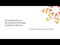 Part 1 An introduction to the Software Heritage Acquisition Process - Archiving legacy source code