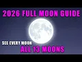 Full moons of 2026 When to see all 13 moons rise next year Blue Moon Blood Moon included