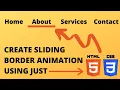 Sliding Border Animation on Menu with CSS