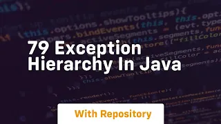 79 exception hierarchy in java