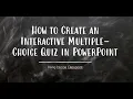 How to Make an Interactive PowerPoint Quiz Using ClassPoint