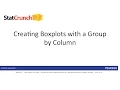 StatCrunch Creating Boxplots with a Group by Column