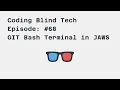 Episode Quick tips - GIT Bash Terminal and JAWS 2021 Screen Reader