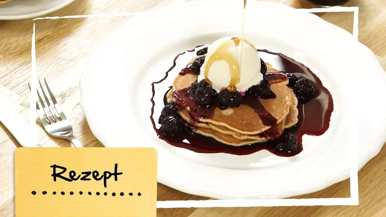 Homemade American Pancakes (Recipe) || [ENG SUBS]. 