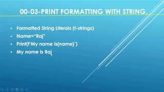 00-03 Print Formatting with string python 3 - in hindi