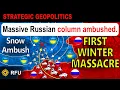 Lagu Russian winter flank attack collapses, with armor piled up wrecked in the snow