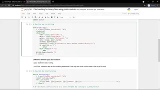 File Handling for binary files using pickle module in python