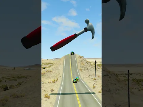 Small And Big Monster Car Vs Hammer BeamNG.Drive #shorts