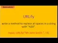 URLify algorithm
