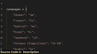 Python Script to Integrate Google Translate API Without API Key to Translate Text in Languages