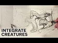 Creature Environment Drawing Making Them Work Together