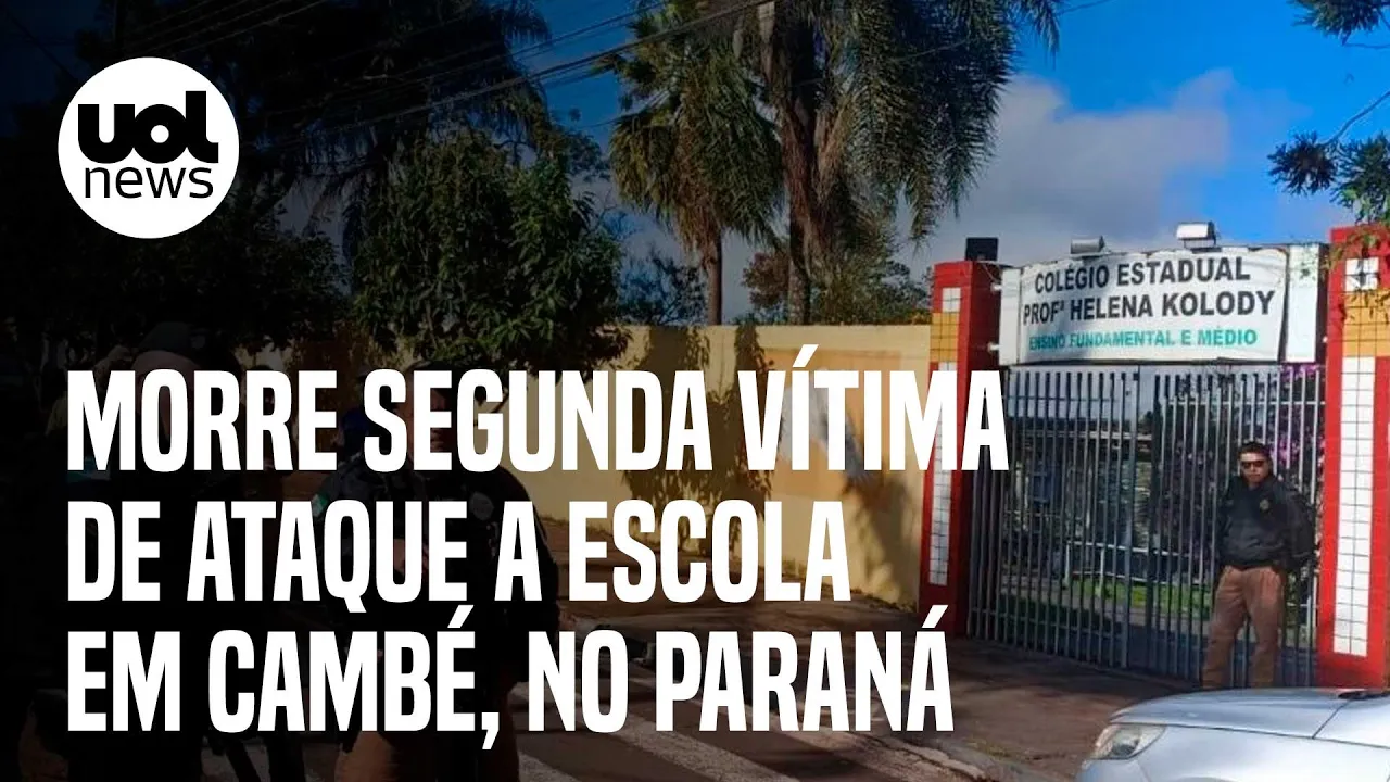 Ataque a escola: Morre no hospital segunda vítima do ataque a escola em Cambé, no Paraná