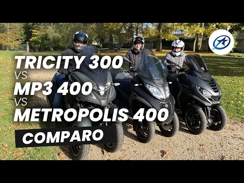 Download MP3 Comparo scooters 3 roues : Peugeot Métropolis 400 GT vs Piaggio MP3 400 vs Yamaha Tricity 300