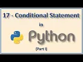 Conditional statement in Python Language - Part I