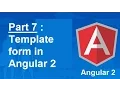 Template form in Angular 2 - Part 7
