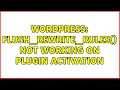 Wordpress flush - rewrite