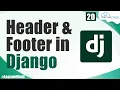 Header and Footer in Django HTML Template Fix Header Footer Django Tutorial