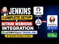 Jenkins Complete Setup GitHub Webhook Integration Automatically Trigger Jobs Beginner Tutorial