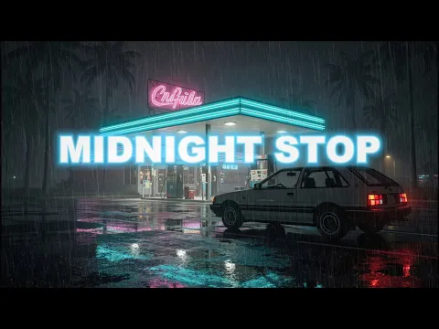 Rainy Gas Station Night — Retro Synthwave & Dreamwave Escape