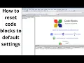 Codeblocks Restore Default Layout 2021