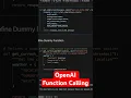How to implement function calling with OpenAI