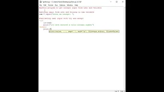 Python program to get integer input from user and validate