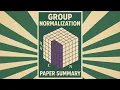 Research Paper Summary - Group Normalization