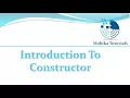 Core Java 27 - Introduction To Constructor