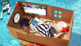 فلم قراند زعرور يبني اصغر منزل في العالم في البحر كركور يبكي 