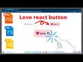 Animated Love React Button With HTML CSS JS
