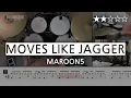 Download Lagu [Lv.04] Moves Like Jagger - Maroon 5 (★★☆☆☆) Pop Drum Cover Score book Sheet Lessons Tutorial