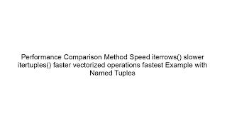 How to Iterate Over Rows in a Pandas DataFrame