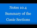 Notes 10 4 Conic Sections