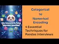 Convert Categorical Variables to Numerical Formats - Data Science Interview Guide