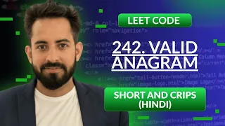 Leetcode 242 Valid Anagram Hindi Python Leetcode Optimized way