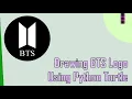 How to draw BTS Bangtan Sonyeondan Logo using Python Turtle