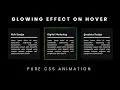 Pure CSS Glowing Effect on Hover Glowing Gradient Hover Effect