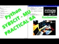 Python Programming - Practical 8A