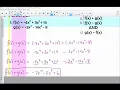 Adding and Subtracting Polynomials in Function Notation