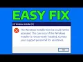 How To Fix The Windows Installer Service Could Not Be Accessed Error
